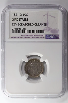 1841-O Seated Liberty Dime NGC XF Details 10c - Image 1 of 4