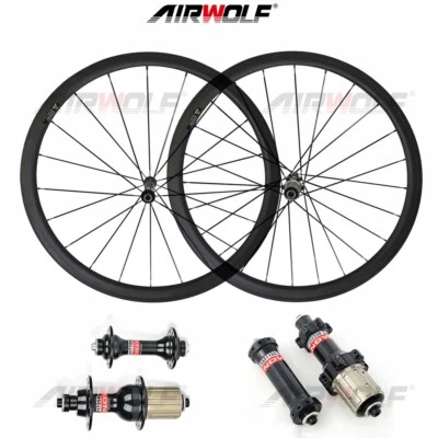 AIRWOLF Carbon Rennrad Laufradsatz Felgenbremse Laufräder Novatec511/522 171/172 - Bild 1 von 4