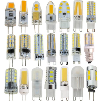 Dimmable G4 G9 E14 LED Corn Bulbs Silicone Crystal Lights 5730 2835 SMD COB Lamp - Image 1 of 4