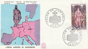 Enveloppe 1er jour 579A 1966 Histoire de France L'Empire de Charlemagne - Picture 1 of 2