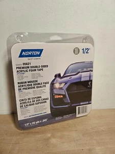 Cinta de fijación automotriz de doble cara Norton 05621 - 20 yardas x 1/2 pulgada x 0,045 pulgadas - Imagen 1 de 4