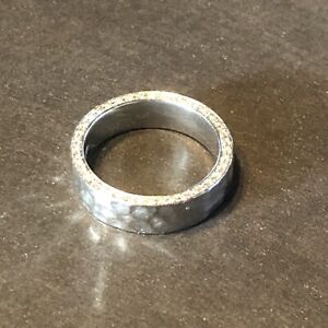 Platinum Men’s Ring With Hammered Finished & Diamond Gallery [$4694 Appraised]