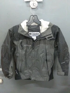 Columbia Titanium Boys Gray Windbreaker Jacket With Hood Sz 8 - Picture 1 of 3