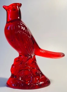 Mosser Red CARDINAL Marked "M" Glass Figurine - Picture 1 of 7