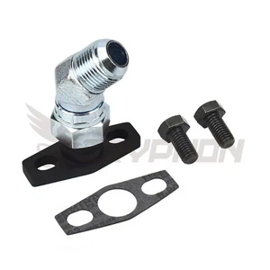 45 Degree 10AN Turbo Oil Drain Flange Fitting Kit Garrett G-Series G25 G30 G35 - Bild 1 von 2