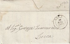 11022-GRANDUCATO DI TOSCANA, PREF., DA COLLE PER LUCCA, SU PAGAMENTI, 1853