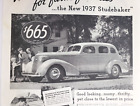 Studebaker Dictator Sedan Vintage 1937 Car Ad Magazine Print Auto Farm Family