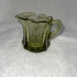 Vintage Imperial Glass Old Williamsburg Verde Green Creamer - Picture 1 of 9