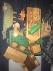 Vintage Wooden Vehicles Trucks, Trains, Cars, Tank Collection Of 10