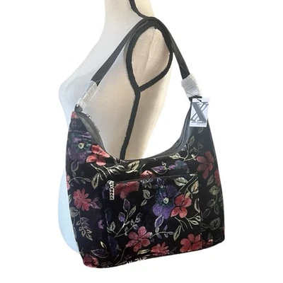 MAXX New York New With Tag Velvet Floral shoulder handbag. - Image 1 of 4