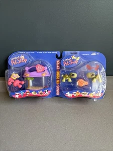 Seltene Littlest Pet Shop 2005 rosa Einsiedlerkrabbe mit Tragetasche und Schildkröten tragbar - Bild 1 von 7