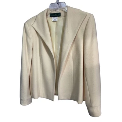 Blazer vintage Harve’ Bernard lana cachemir nailon amarillo talla 10 Foto 1 de 4