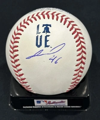 Jose Alvarado Signed Phillies City Connect Baseball Autographed Auto PSA COA - Image 1 of 2