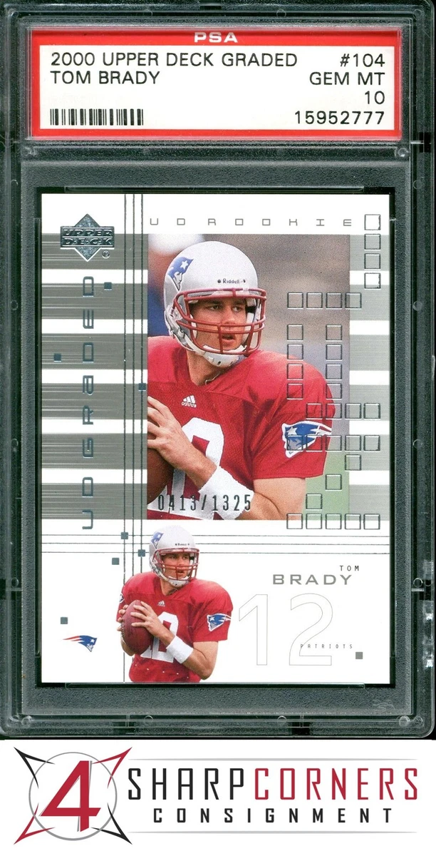 Tom Brady Football Grade 10 Rookie Sports Trading Cards