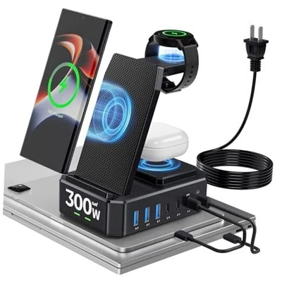 Wireless Charger for Samsung,300W 10 in 1 Wireless Charging 5 feet black - Image 1 of 4