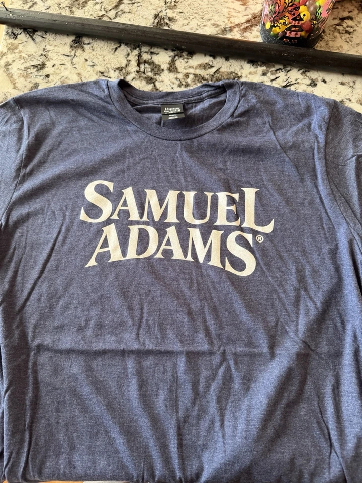 Camiseta Samuel Adams Logo Azul Manga Corta Unisex Cervecería Bar Atuendo Cerveza Foto 1 de 1