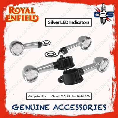 Indicatori led argento originali per Royal Enfield New Classic 350 Reborn KXA... - Immagine 1 di 4