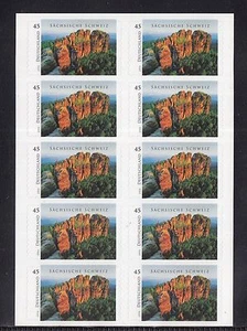 A 31 ) Germany  Panoramic: Saxon Switzerland  Sheet 10 MNH Stamps skl - Picture 1 of 1