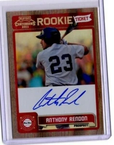 2011 Playoff Contenders automático radiocontrol Anthony Rendon Nationals búhos de arroz LA Angels - Imagen 1 de 1