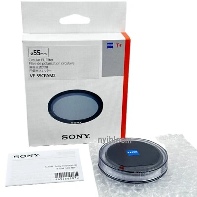 New SONY 55mm Circular Polarizer Filter VF-55CPAM2 Carl Zeiss - Image 1 of 4