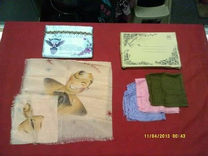 Vintage WWII US Army Sweetheart 6-Piece Hankie Set w/ Original Mailer Box - Picture 1 of 9
