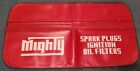 Vintage Mighty Spark Plug, Ignition,Oil Filters Red Car Fender Cover 43 1/2"×23"