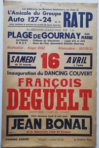 affiche ancienne - François Deguelt - Gournay sur Marne - RATP - Dancing couvert - Picture 1 of 1
