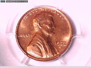 1972 S Lincoln Memorial Cent Penny PCGS MS 64 RD 30538133 