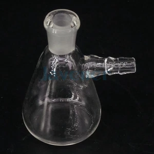 25ml 10/19 Ground Joint Conical Filter Flask with Side Arm Lab Glassware - Picture 1 of 4