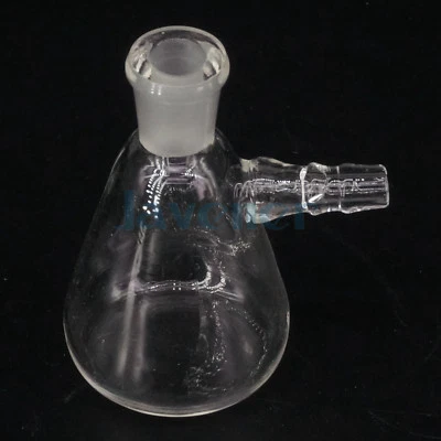 25ml 10/19 Ground Joint Conical Filter Flask with Side Arm Lab Glassware - Image 1 of 4