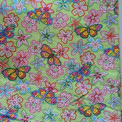 Fabric remnant,pattern" Island Adventure" 2005 By Spectrix 33" x 44"W, - Image 1 of 4