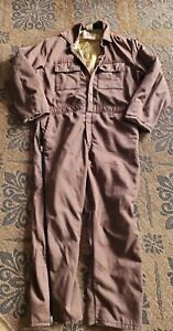 VTG Walls Blizzard Pruf Insulated Coveralls Brown MensZip Jumpsuit 1970s XL