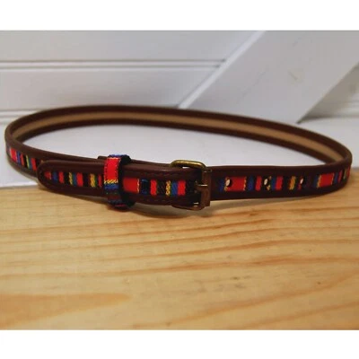 Cinturón vaquero vaquera vegano vegano para niños talla 26 serape 1/2 pulgada de ancho Foto 1 de 4