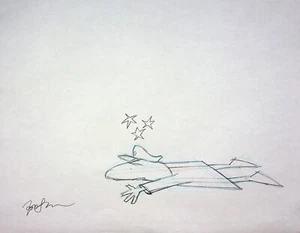 Dibujo de producción de animación 1993 firmado por Tom Shannon #TS - Imagen 1 de 2