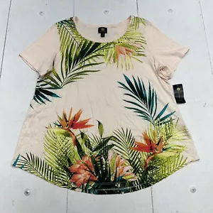 JM Collection Oasis View Shirt Sleeve Tee Women’s Plus OX New - Picture 1 of 7