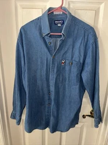 Peanuts Snoopy Sonnenbrille - Button Down L/S Jeanshemd - blau - Gr. 15 32/33 - Bild 1 von 4