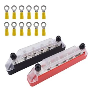 Power Distribution Block M6 Busbar 6 Studs Safe Heavy Duty Junction Block 48V - Picture 1 of 7