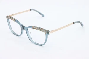 NEW BEBE BB 5179 450 AQUA CRYSTAL AUTHENTIC FRAMES EYEGLASSES 52-17 - Picture 1 of 4