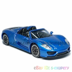 1:32 Porsche 918 Spyder Model Car Diecast Toy Vehicle Collection Kids Gift Blue - Picture 1 of 12