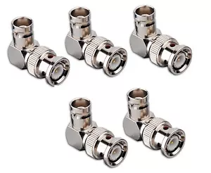 10 Pcs BNC adaptador de ángulo recto macho a hembra - Imagen 1 de 1