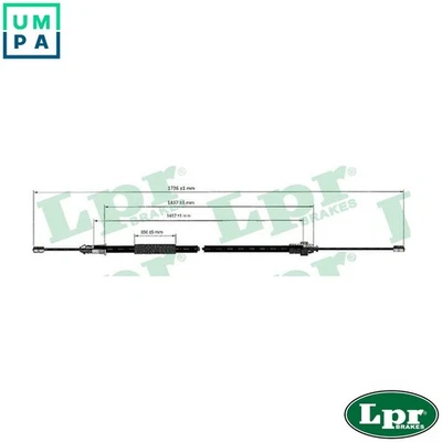 CABLE PULL PARKING BRAKE C0612B FOR PEUGEOT 206/CC/SW/Hatchback KFU 1.4L 4cyl - Image 1 of 4