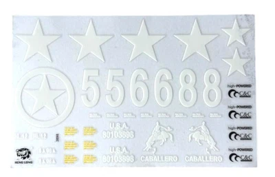 Henglong 1/16 2.4Ghz RC Tank USA M4A3 Sherman 3898 Original Decals Sticker Set - Image 1 of 2