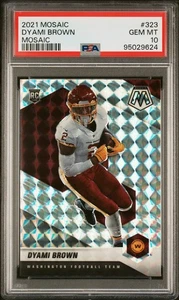 DYAMI BROWN 2021 PANINI MOSAIC #323 WASHINGTON COMMANDERS PSA 10 💎 💎 - Picture 1 of 2
