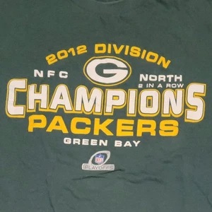 Green Bay Packers T-Shirt Medium 2012 Division Champions NFL NFC North Football - Picture 1 of 3