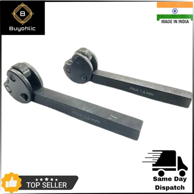 BUYOHLIC 2 Rad Schwenkkopf Rändelwerkzeuge Muster 1/2" Quadratmeter Schaft