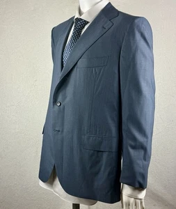 Cesare Attolini NWT 2 Piece Suit Mid Blue 56IT 46US 180’s Wool - Picture 1 of 18