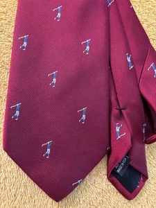 NUEVO SIN ETIQUETAS J. Press Tie Golfistas 100% Seda 3.5"W x 57”L Hecho en EE. UU. - Imagen 1 de 12