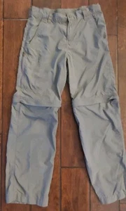 COLUMBIA YOUTH OMNI-SHADE Convertible Pants Shorts Gray Nylon M Medium - Picture 1 of 5