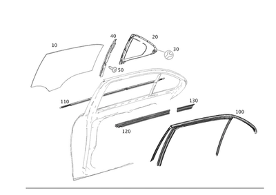 Divisor de ventana original Mercedes-Benz 212-730-01-19 Foto 1 de 2