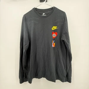 Nike schwarz sportlich Langarm Herren Gr. Medium vereinheitlicht durch Sport Grafik - Bild 1 von 13
